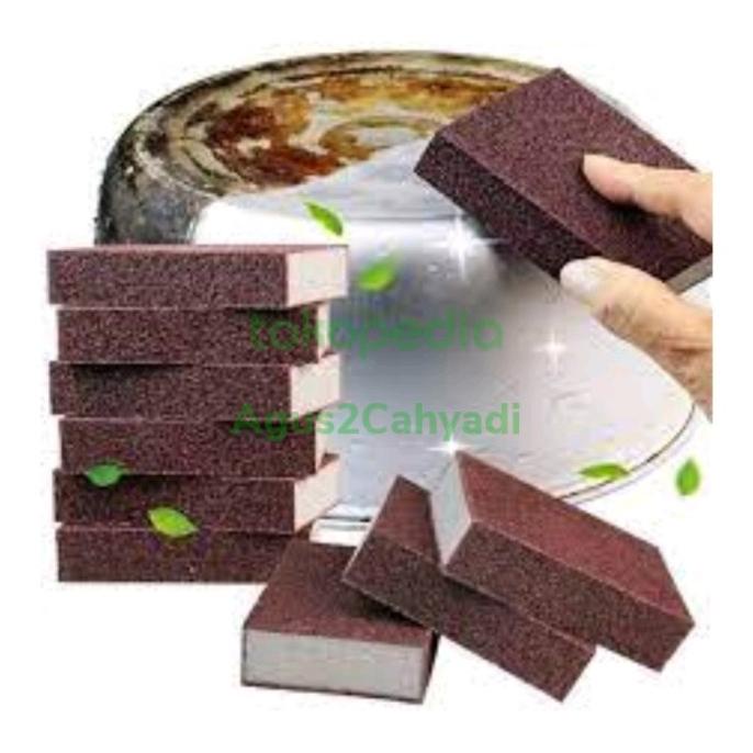 Termantab] Busa pembersih penghilang karat kerak pisau panci amplas sponge besi