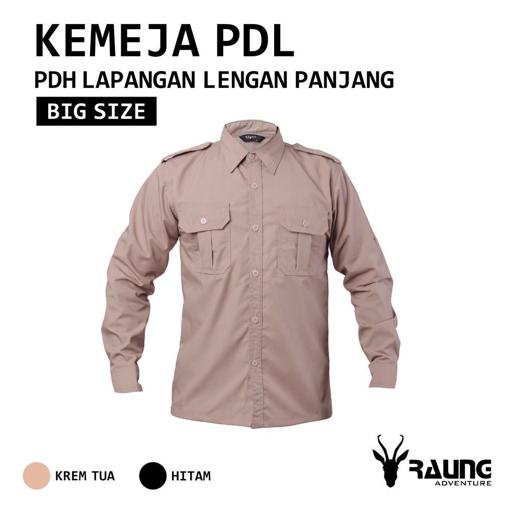 Kemeja Tactical Lapangan Pria Gunung Outdoor Kantor Pdl Wtac Pdh Big Size Xxl8Xl Bahan Ripstok Katun