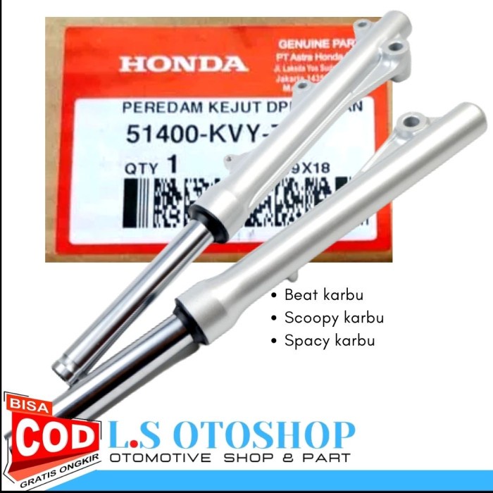 ✨New 2 Shockbreaker Depan Beat Karbu Scoopy Karbu Spacy Karbu 51400-Kvy-871 Terbatas