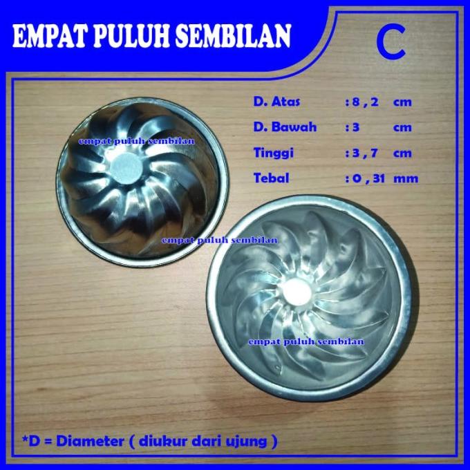 Ready stock] cetakan bolu ulir / cetakan puding kipas mini / cetakan twister