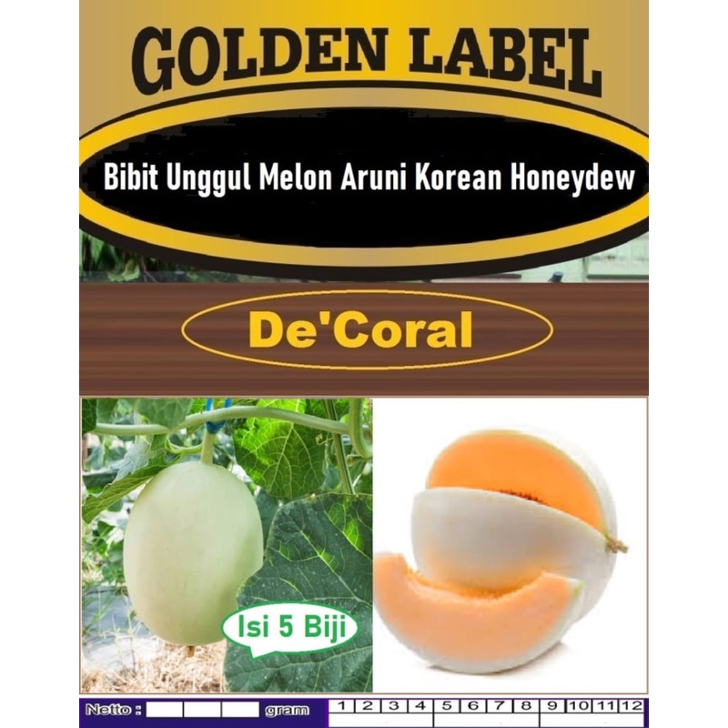Bibit Unggul Melon Aruni Korean Honeydew|Benih Melon Aruni Honeydew