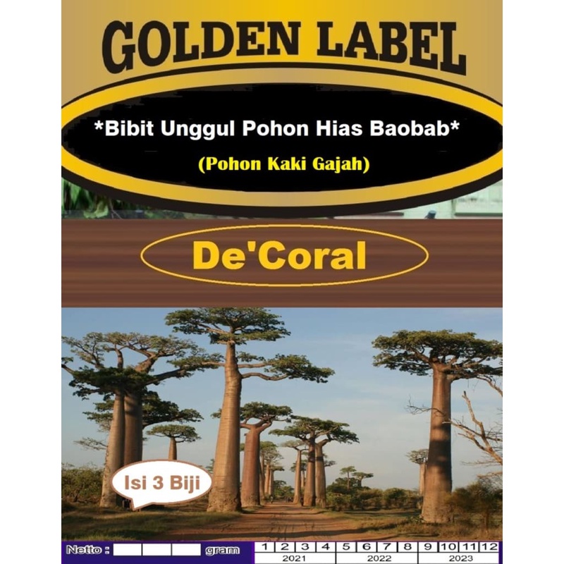Bibit Unggul Pohon Hias Baobab|Benih Pohon Kaki Gajah |Tanaman Baobab