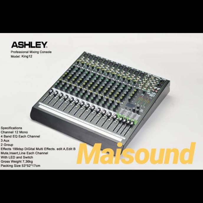 Instagg MIXER AUDIO ASHLEY KING 12 CHANNEL KING12 ORIGINAL