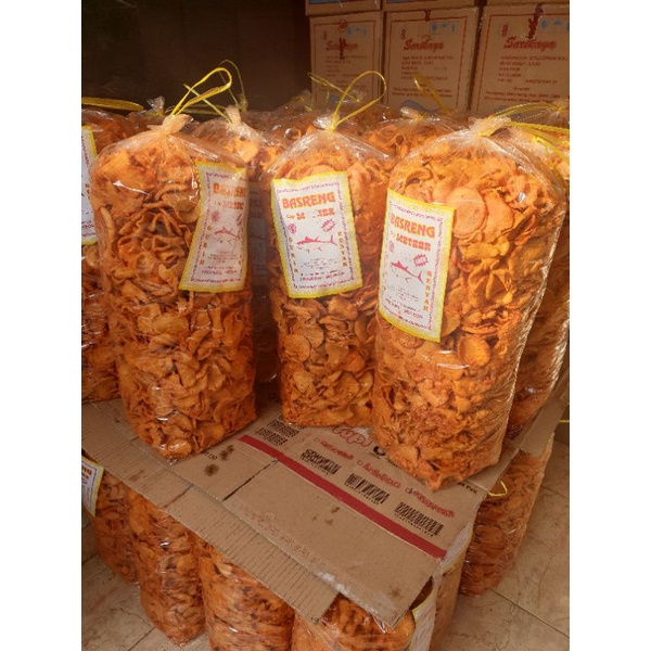 

Ready Kripik Basreng pedas 1bal Best Seller
