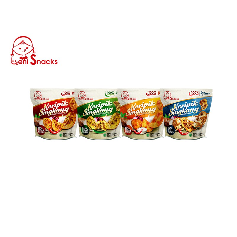 

Ready Leni Snacks 4 Pcs All Varian Keripik Singkong (New Pack) Best Seller