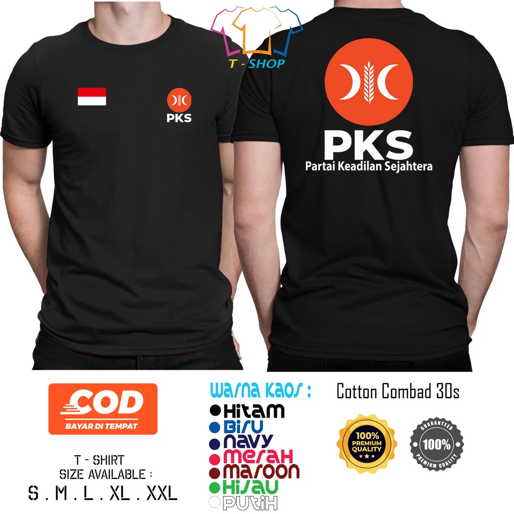 BARUU Kaos Baju PKS - Partai Keadilan Sejahtera - Kaos Partai Terbaru ASLI