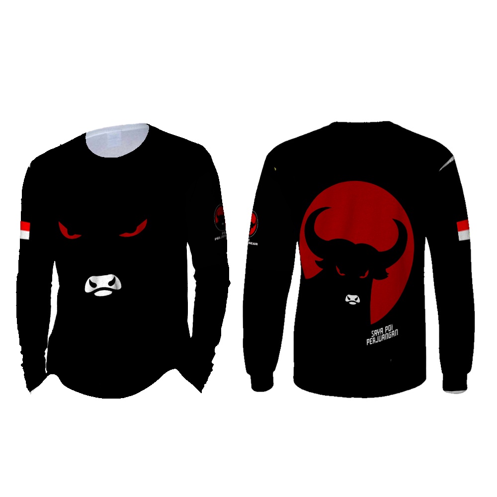 BARUU Kaos Baju Partai PDIP PDI PERJUANGAN Custom Fullprint / Baju PDIP / Kaos PDIP ISTIMEWA ASLI