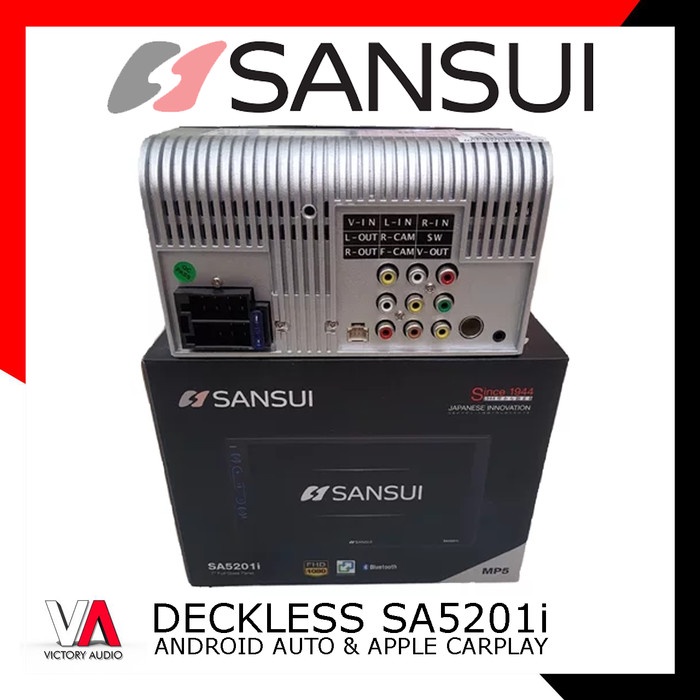NEW HEAD UNIT DOUBLE DIN DECKLESS SANSUI SA5201I 7 INCH 2 DIN 7 FULL GLASS ORIGINAL TERBARU
