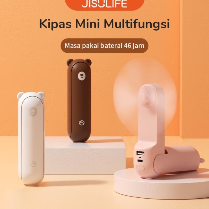 TERLARIS Jisulife Kipas Angin Mini Portable 4800mAh Charge USB /KIPAS ANGIN MINI/KIPAS ANGIN