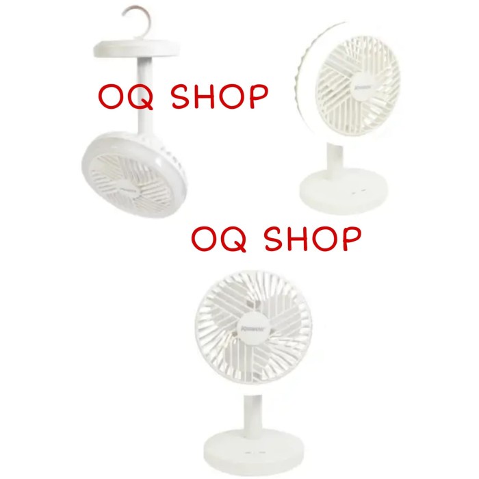 TERLARIS KRISBOW KIPAS ANGIN PORTABLE LAMPU LED EMERGENCY FAN 5INCI W/LED 6W /KIPAS ANGIN MINI/KIPAS