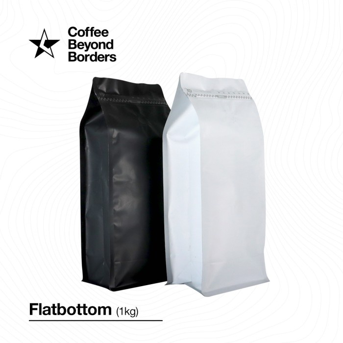 

Flatbottom + Valve + Zipper (1kg) - 50 pcs/pack