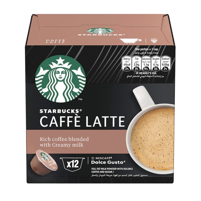 

Nescafe Dolce Gusto Starbucks Caffe Latte Coffee Capsule / Kapsul Kopi