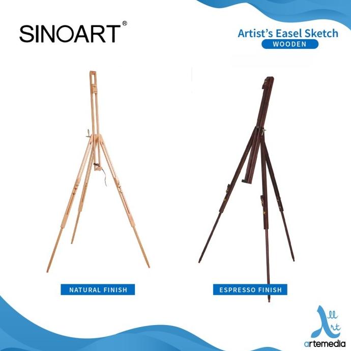 

BARANG TERBARU !!! SINOART STANDING EASEL TRIPOD TIANG KAYU PENYANGGA PAJANG KANVAS - TERLARIS