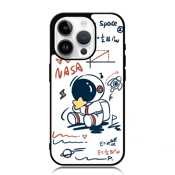 Casing iPhone 15 Plus Pro Max Cute Nasa Astro AE0692 Case Custom V3