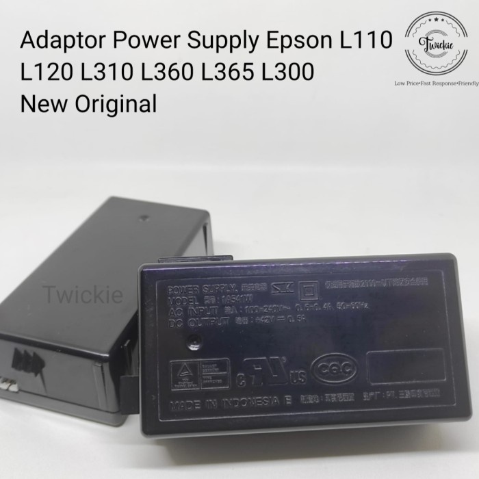 ADAPTOR POWER SUPPLY EPSON L110 L120 L310 L360 L365 L300 NEW ORIGINAL