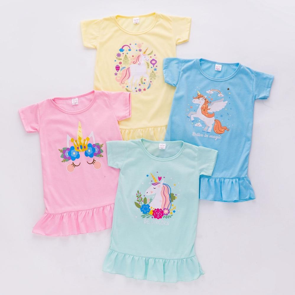 Dress Anak Perempuan Ruffle 0 - 4 Tahun / Daster Anak Perempuan / Daster Bayi / Baju bayi perempuan 