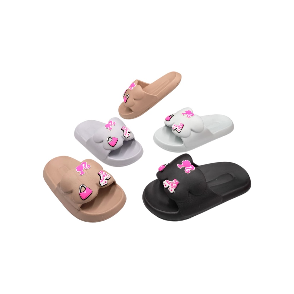 Sandal Slip On karet Jelly Barbie Wanita Dewasa Anti slip Size 36-40 9015-4