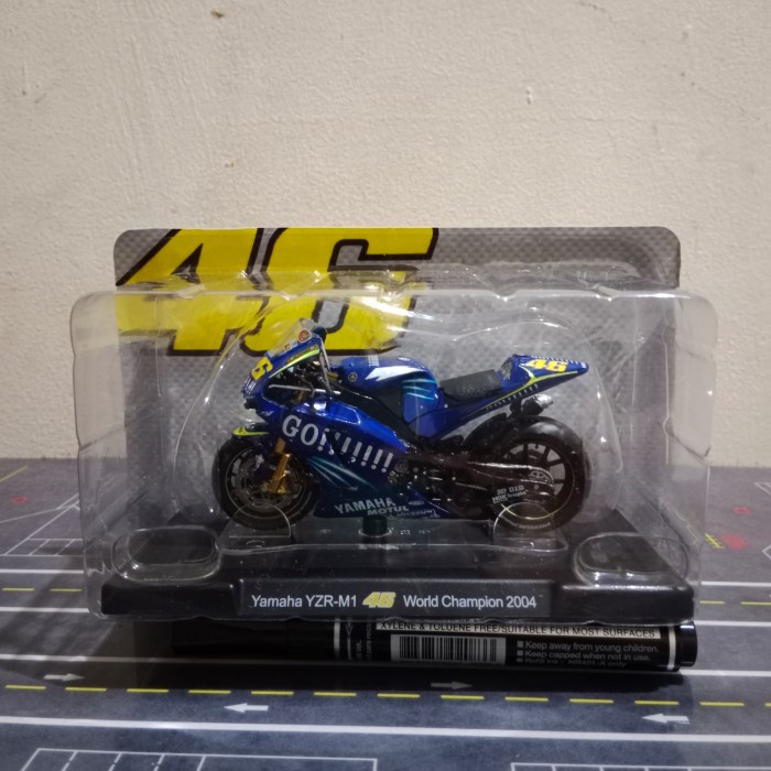 ✅COD Diecast Motogp Yamaha Yzr-M1 V. Rossi Wc 2004 Skala 18 By Leo Models Limited