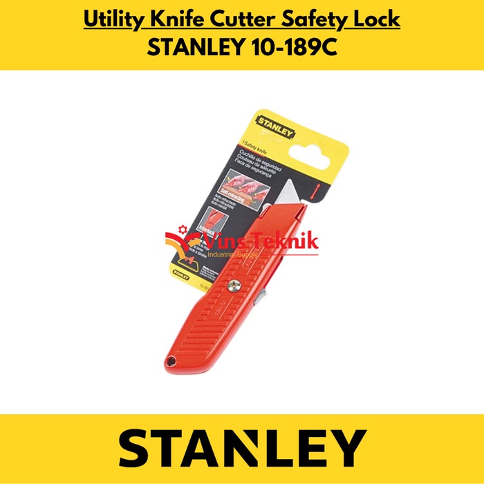 

Promo Cutter Stanley 10-189C Dynagrip Self-Retracting Utility Knife 10189C Terbaru
