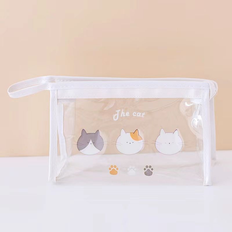 

LF" COD ✓Tempat Pensil Pouch Kosmetik Serbaguna Bahan Tebal Transparan Fashion Korea Terlaris