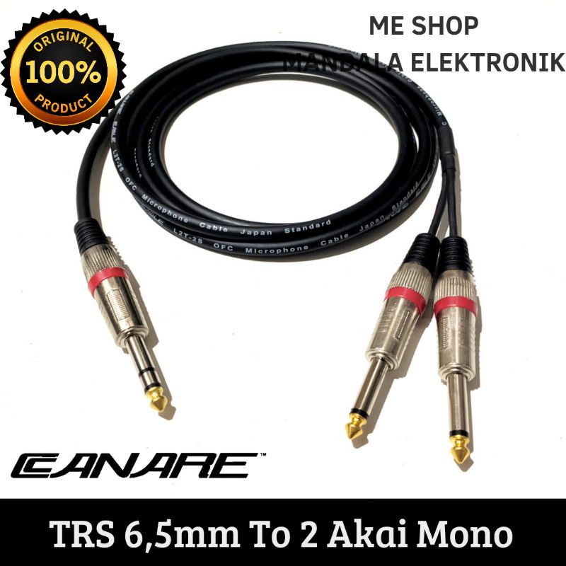 kabel audio jack akai TRS 6,5mm to 2 akai mono