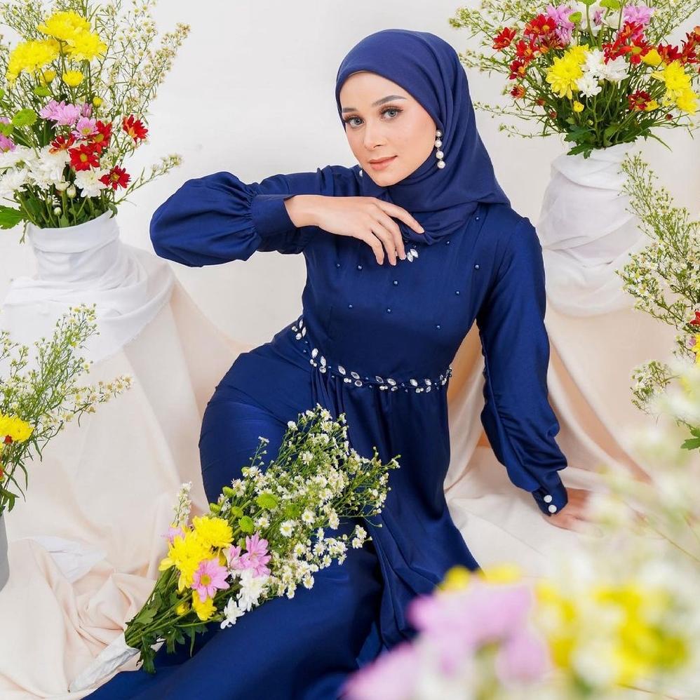 11.11 Stella Dress Gamis Kondangan Jumbo Ld 120 Selia Dress Brokat Jumbo Maxmara Dress Gamis Bahan D