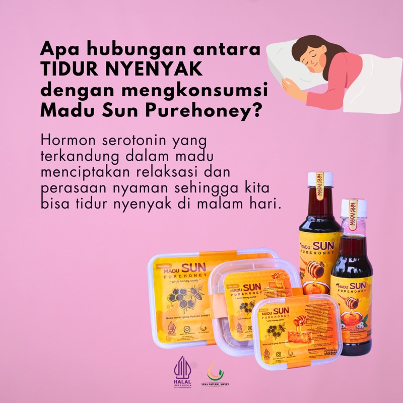 

Madu Sun Purehoney With Honey Comb 500Gr / Raw Honey / Madu / Natural Honey / Honeycomb / Madu