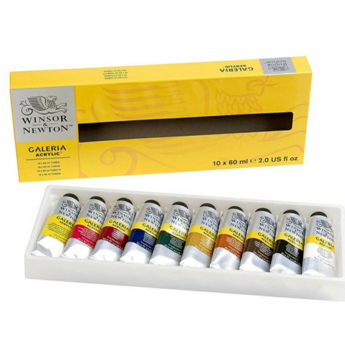 

✨Sale Cat Akrilik Galeria Acrylic Colour Set 10 × 60 Ml Winsor Newton Bisa Sameday