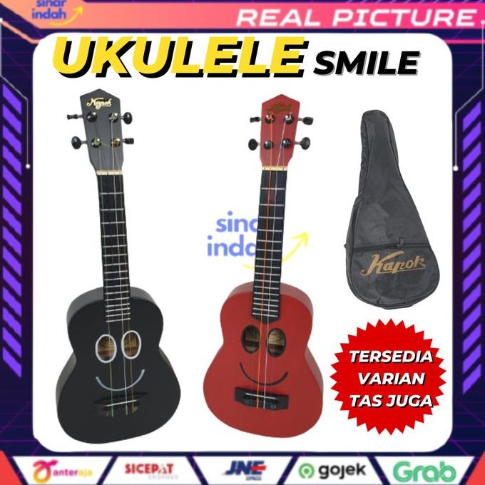 Gitar Ukulele Smile 4 Senar Gitar Cuklele Gitar Kentrung Kapok