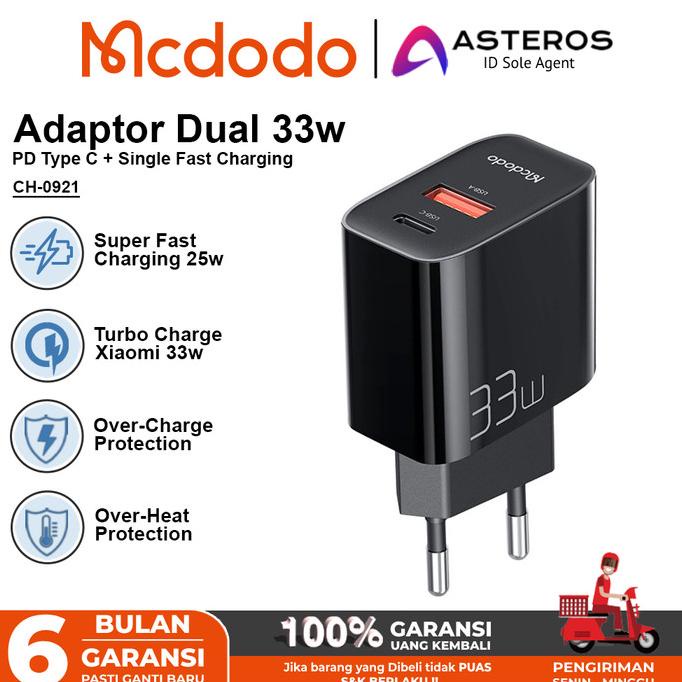 MCDODO Kapala Charger Samsung PD Type C Super FAST Charging 25w -45w