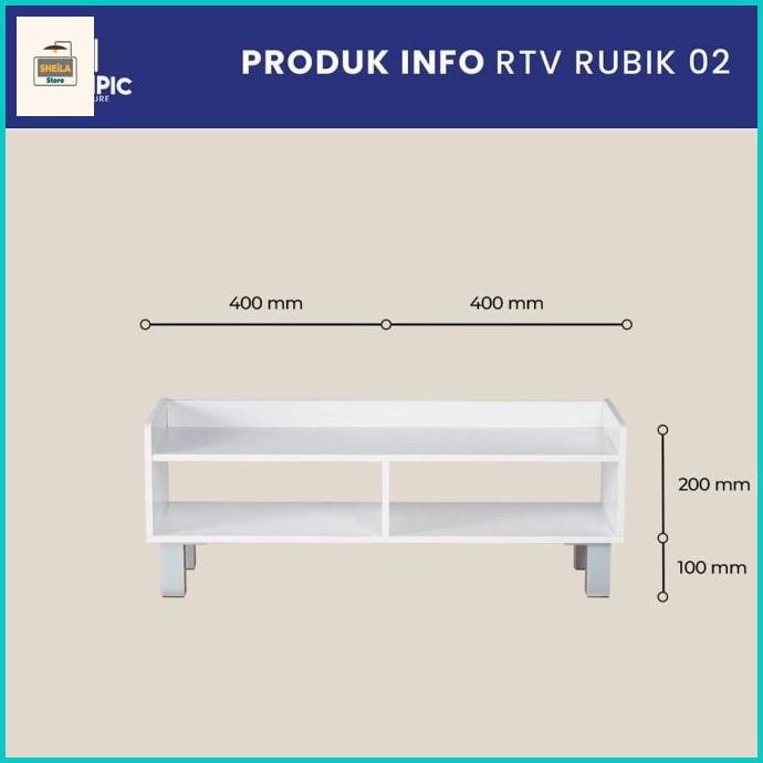 Sheila store Rak Tv meja tv minimalis Rubik 02 Olympic