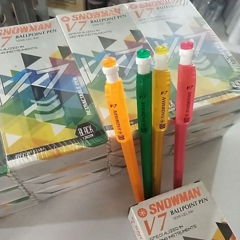 

pulpen snowman v7 / ballpoint cetek snowman v7 / pen snowman cetrek v7 semi gel 0.7 mm original / asli