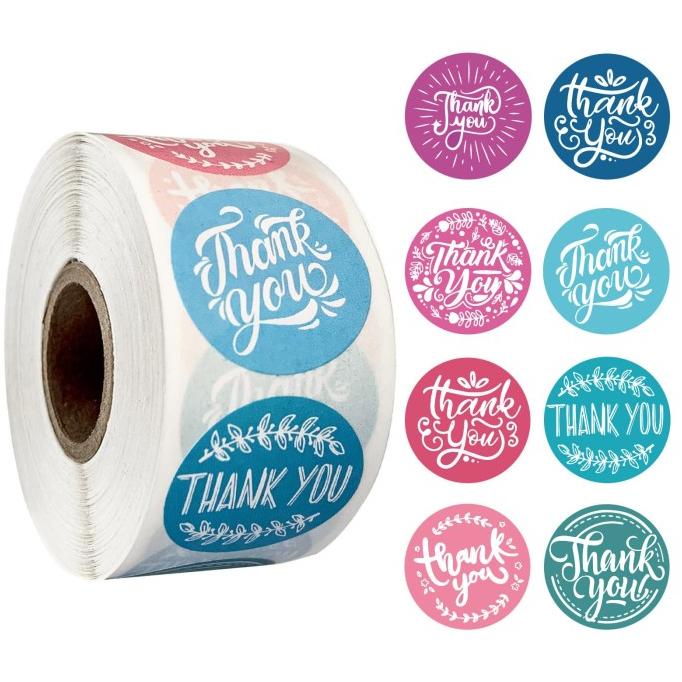 

New Stiker Thank You Warna Cutting Stiker Murah Label Toples Stiker Ucapan Pengiriman Cepat