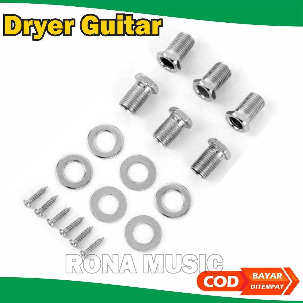 Terbaik Dryer Grover Gitar Elektrik Listrik sejajar / Puteran Gitar 6 pcs Sejajar ..
