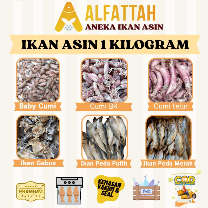 

(COD) IKAN ASIN 1 KILOGRAM / IKAN ASIN / IKAN MURAH / IKAN KERING / ANEKA IKAN