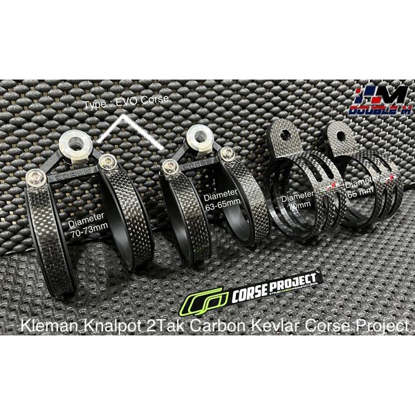 Klem Kleman Breket Knalpot Selencer 2 Tak Ninja Carbon