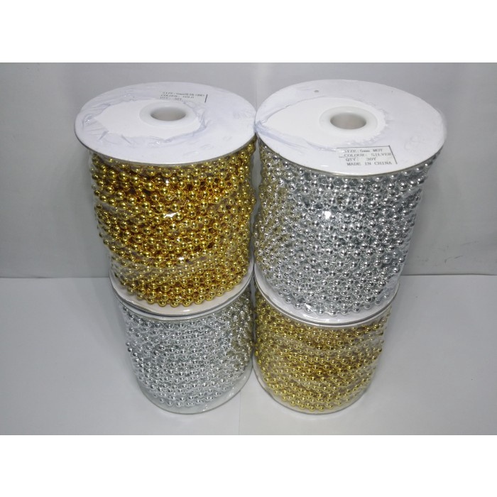 

Mote Mutiara Rantai Renteng Lada Emas Perak 5mm x 30yd (per roll)