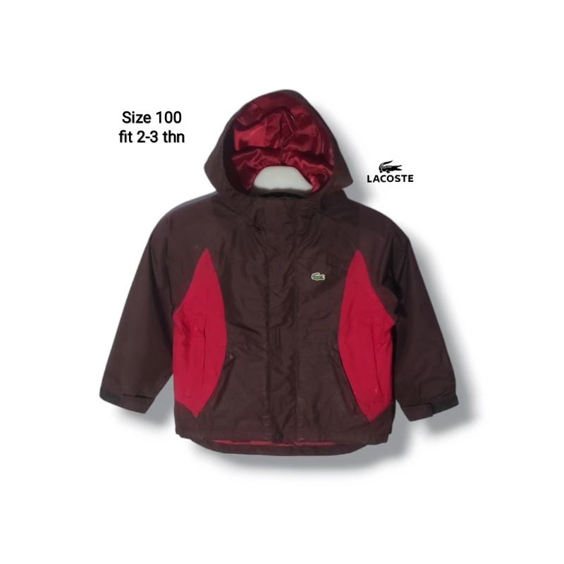 LACOSTE Kids Outdoor Waterproof Jacket Size 100 fit 2-3 years (P42xL41) jaket gunung anak