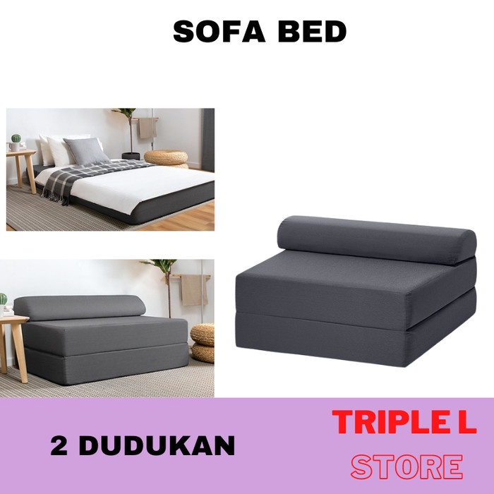 Terlaris Sofa Bed Sofa Lipat 2 Dudukan Sofa Tempat Tidur Lebar 120 Cm