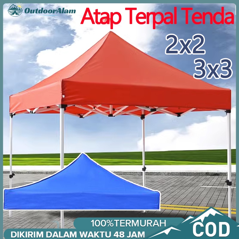 Atap Terpal Tenda Pameran Bazar Indoor Outdoor Ukuran 2X2/3X3M Tenda Lipat Tenda Jualan Kain Oxford