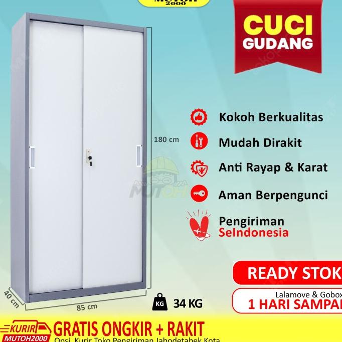 

Lemari Arsip Lemari Besi Filling Cabinet - Pintu Plat Sliding Geser Limited Edition