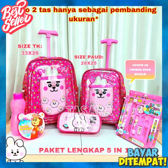 Ransel Paud Koper Import Trolley Sklh Tk Tas Sekolah Anak Tass Troli Dorong Taa Troly Tsa Perempuan 