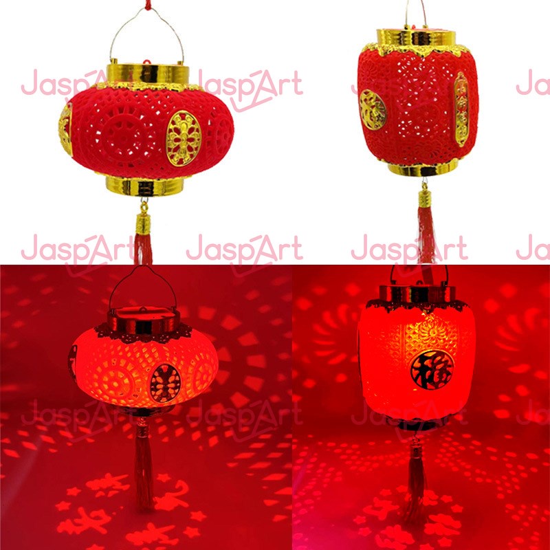 Lampion Baterai LED imlek / Lentera Imlek Baterai Imlek LED / Lantern CNY Battery LED FREE TONGKAT