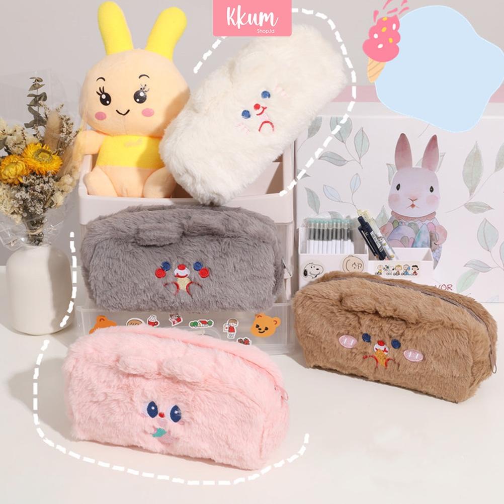 

Bisa Cod Tempat Pensil Bulu Soft Cute/ Tas Pensil Kosmetik/ Pouch Makeup Kecil Promo Termurah