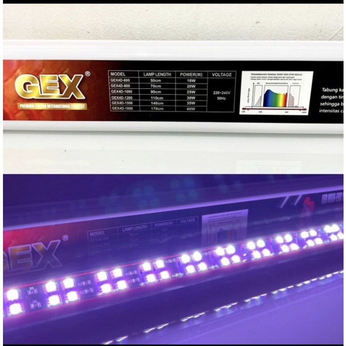 Promo Lampu Aqurium T8 Gex 4D 1000 / Lampu Tanning T8 Gex 1000