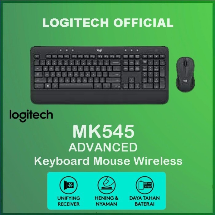 LOGITECH MK545 ADVANCED WIRELESS MOUSE KEYBOARD MK 545 MK-545 ORIGINAL