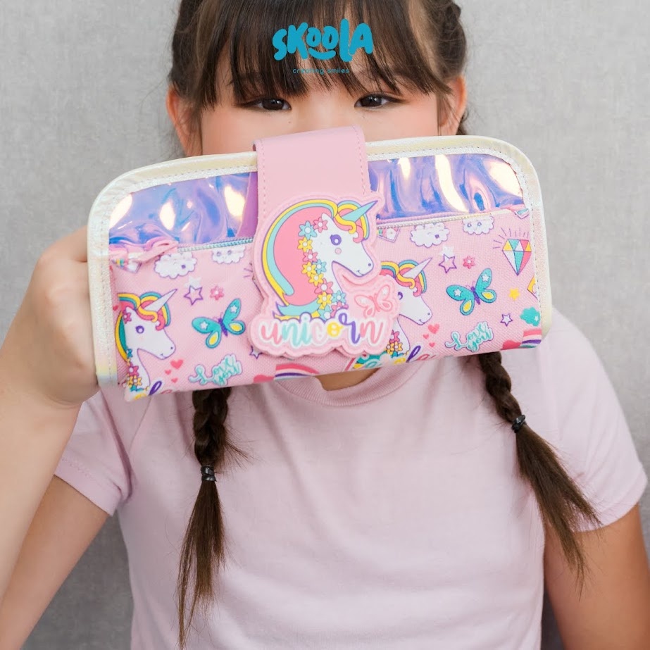 

Skoola Tempat Sil Lipat 3 Cil Case Threefold Anak Perempuan Lucu Unicorn Cat Mermaid - Sy