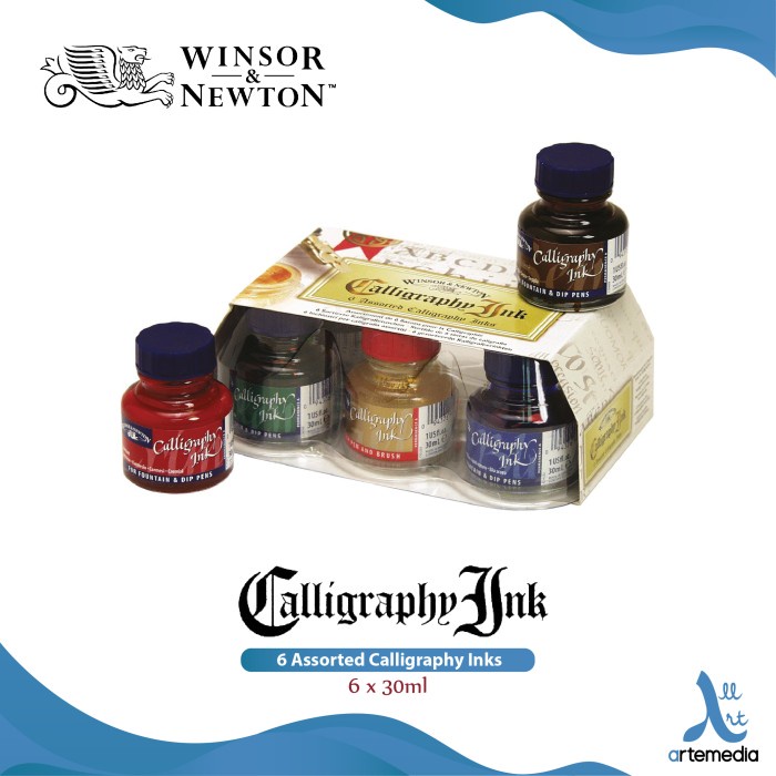 

Gaya Tinta Akrilik Winsor & Newton 6X30Ml Calligraphy Ink Pigment Color Set