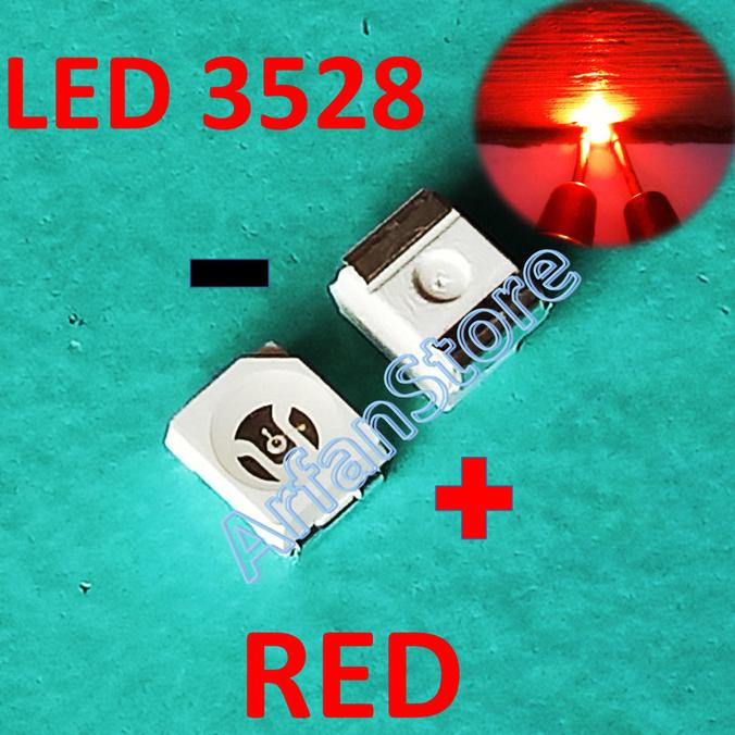 LED 3528 Red 620-625nm SMD Chip 1210 Warna Merah