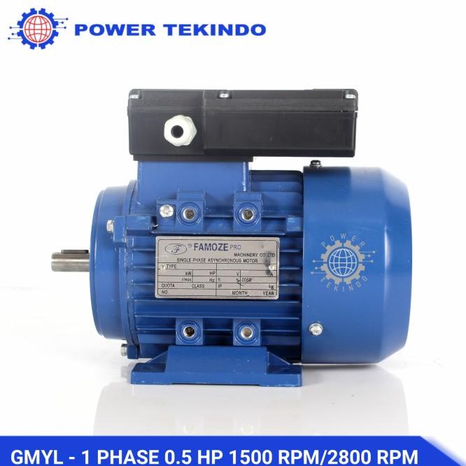 Famoze Pro Dinamo 1 Phase 0,5 Hp 1500 Rpm / 2800 Rpm Gmyl 1/2 Pk